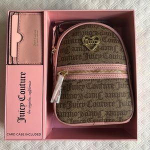 Juicy couture mini backpack purse with wallet card holder